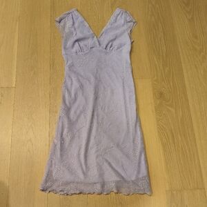 Y2K Elegant Lavender Shimmery Dress Fairycore